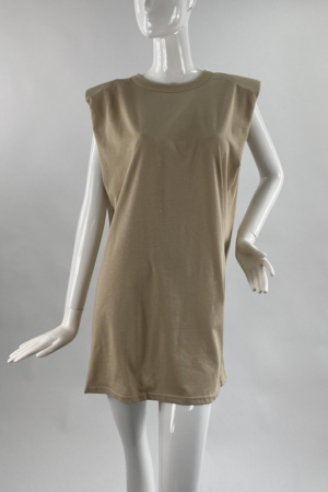 padded shoulder muscle dress