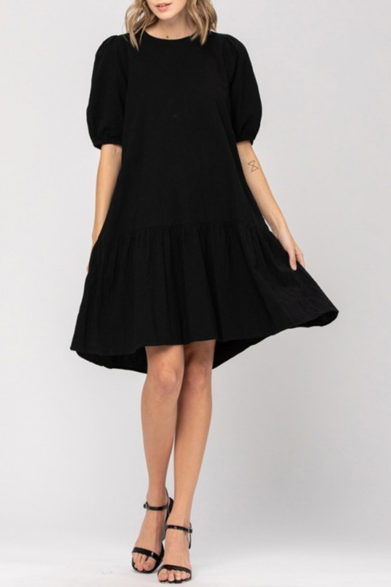 COTTON LINEN TIERED MIDI DRESS - Dress Hall Miami